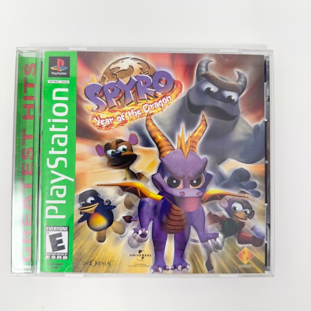 Spyro Year of the Dragon Sony PlayStation PS1 Greatest Hits SCUS-94467 Complete
